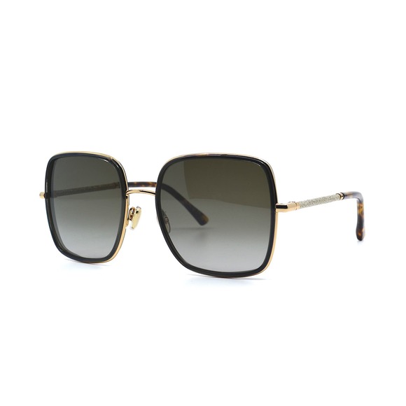 Jimmy Choo Accessories - JIMMY CHOO JAYLA/S 01Q GOLD/BROWN GREY OVERSIZED WOMEN'S SUNGLASSES